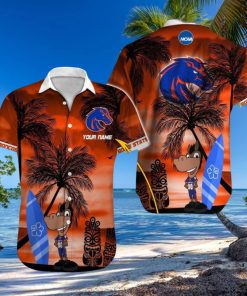 Custom Name Boise State Broncos NCAA Bold Logo Aloha Hawaiian Shirt