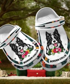 Custom Name Border Collie Dog Moms Puppy Crocs Dog Lovers