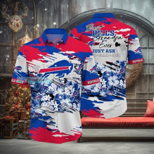 Custom Name Buffalo Bills Best Granpa Ever Hawaiian Shirt