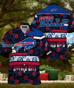 Custom Name Buffalo Bills Red Bloom Pattern Hawaii Shirt