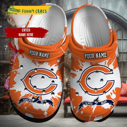 Custom Name Chicago Bear Ncaa Football Crocs