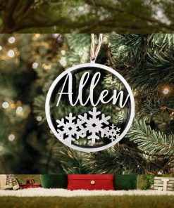 Custom Name Christmas Ornament, Personalized Stocking Tag, Christmas Gift Tag, Family Name Ornament, Wooden Christmas Ornaments, Gifts
