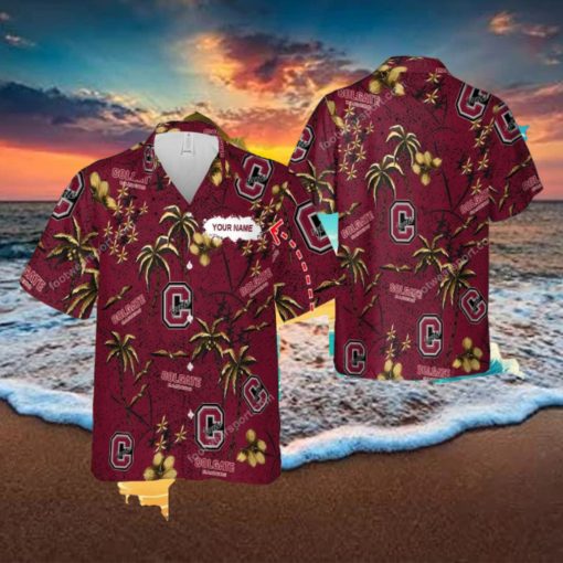 Custom Name Colgate Raiders 3D Hawaiian Shirt Gold Flower Vintage All Over Print Gift For Fans