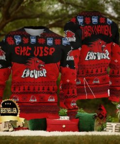 Custom Name EHC Visp Ugly Christmas Sweater New Logo Gift For Men And Women Fans