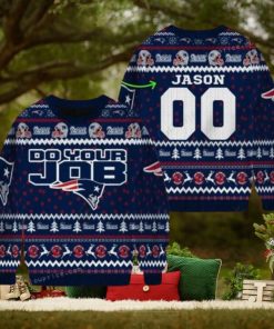 Custom Name England Patriots Do Your Job Ugly Sweater