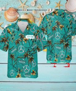 Custom Name F1 Racing Mercedes AMG PETRONAS F1 Team 3D Hawaiian Shirt Gold Flower Vintage For Men And Women