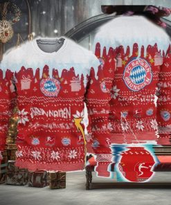 Custom Name FC Bayern Munchen Ugly Christmas 3D Sweater Gift For Men And Women