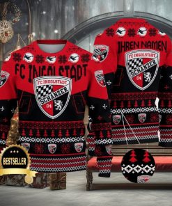 Custom Name FC Ingolstadt Ugly Christmas Sweater New Logo Gift For Men And Women Fans