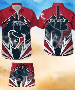 Custom Name For Fans Houston Texans Nfl Hawaiian Shirt And Shorts