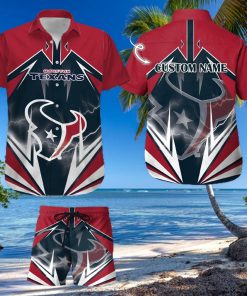 Custom Name For Fans Houston Texans Nfl Hawaiian Shirt And Shorts