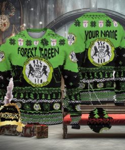 Custom Name Forest Green Ugly Christmas Sweater New Logo Gift For Men And Women Fans