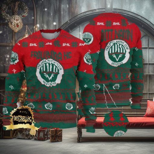 Custom Name Frolunda HC Ugly Christmas Sweater New Logo Gift For Men And Women Fans