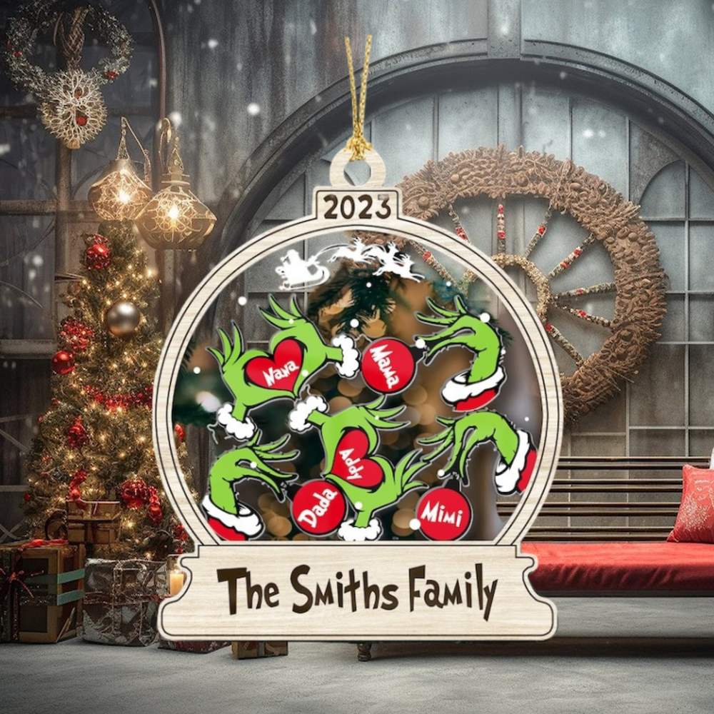 Custom Name Grinch Hand Dr Seuss Reward Jar Ornament, Personalized The Grinch Who Stole Christmas Shake Ornament, Xmas Tree Home Decor Custom Name Grinch Hand Dr Seuss Reward Jar Ornament, Personalized The Grinch Who Stole Christmas Shake Ornament, Xmas Tree Home Decor