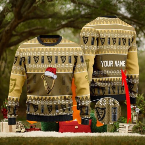 Custom Name Guinness Ugly Christmas Sweater
