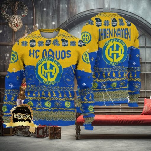 Custom Name HC Davos Ugly Christmas Sweater New Logo Gift For Men And Women Fans