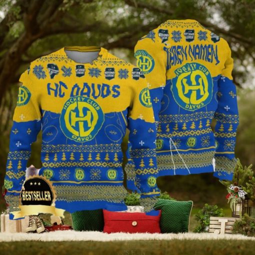 Custom Name HC Davos Ugly Christmas Sweater New Logo Gift For Men And Women Fans