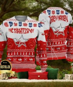 Custom Name HC Martigny Ugly Christmas Sweater New Logo Gift For Men And Women Fans