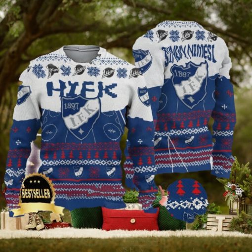 Custom Name HIFK Ugly Christmas Sweater New Logo Gift For Men And Women Fans