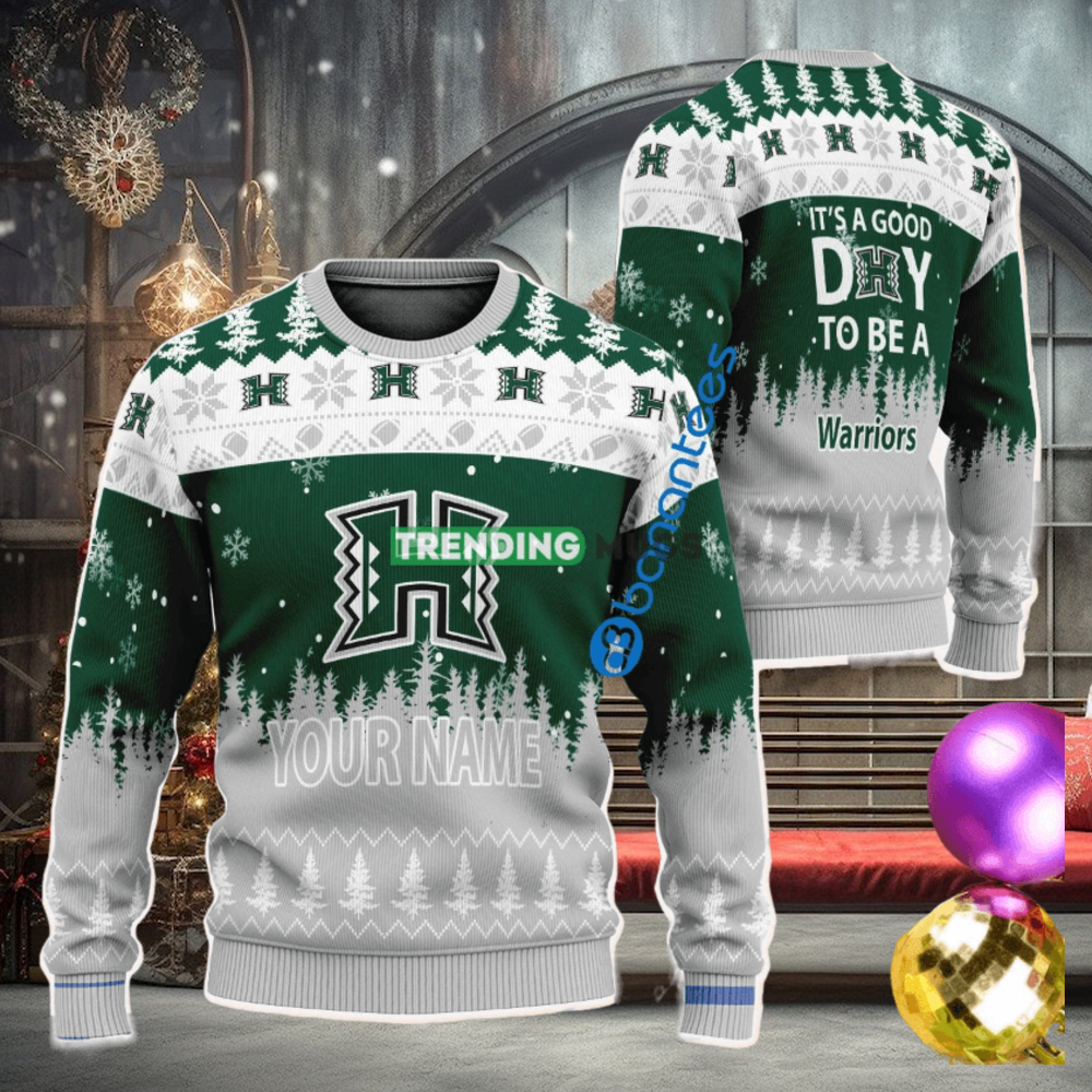Custom Name It A Good Day To Be A Hawaii Rainbow Warriors Ugly Christmas Sweater Custom Name It A Good Day To Be A Hawaii Rainbow Warriors Ugly Christmas Sweater