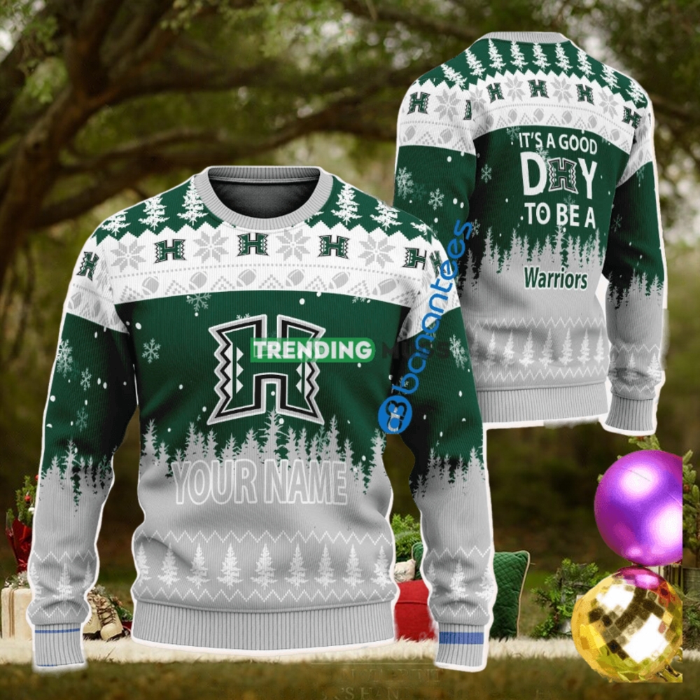 Custom Name It A Good Day To Be A Hawaii Rainbow Warriors Ugly Christmas Sweater Custom Name It A Good Day To Be A Hawaii Rainbow Warriors Ugly Christmas Sweater