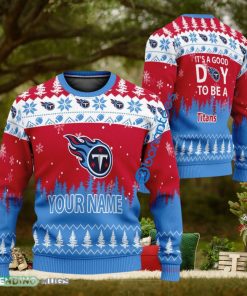 Custom Name It A Good Day To Be A Tennessee Titans Ugly Christmas Sweater
