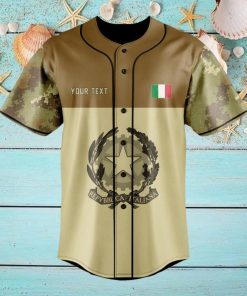 Custom Name Italy Coat Of Arms Camo Style Baseball Jersey Shirt Gift For Men And Women