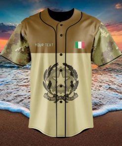 Custom Name Italy Coat Of Arms Camo Style Baseball Jersey Shirt Gift For Men And Women