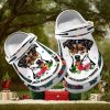 Custom Name Jack Russell Hibiscus Dog Crocs for Terrier Moms