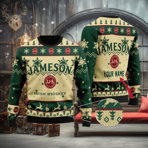 Custom Name Jameson Knitted 3D Sweater Gift For Xmas