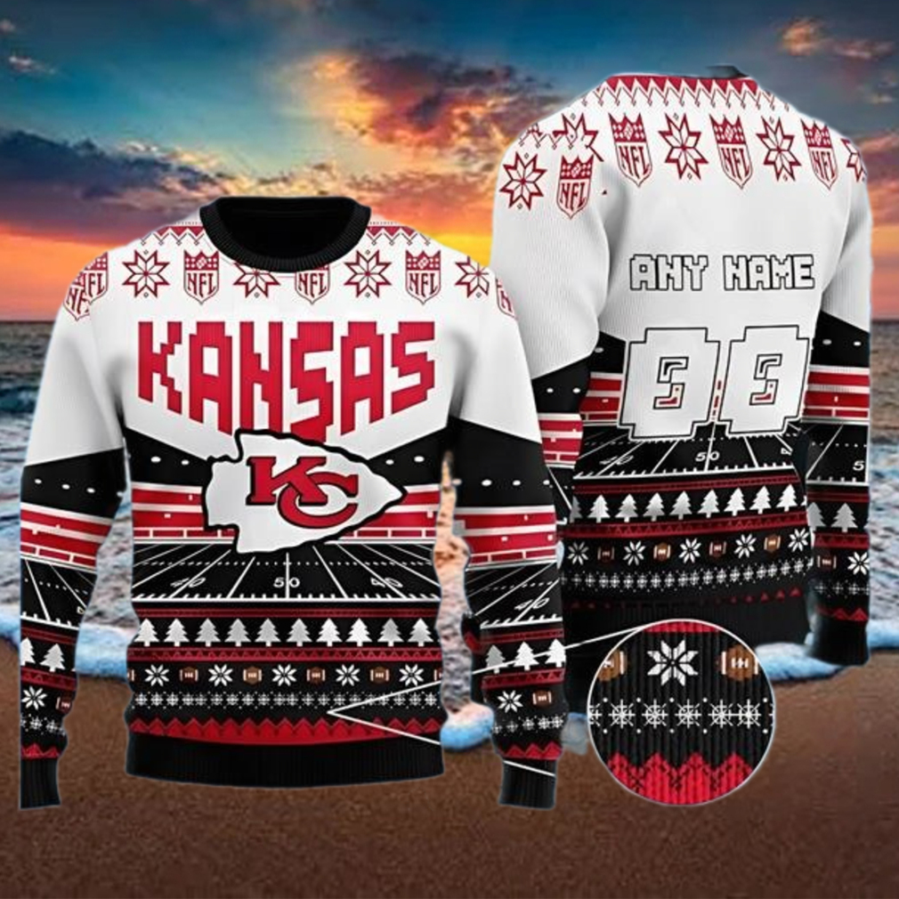 Custom Name Kansas City Chiefs Ugly Christmas Sweater Custom Name Kansas City Chiefs Ugly Christmas Sweater
