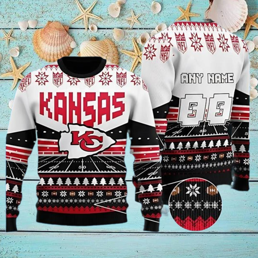 Custom Name Kansas City Chiefs Ugly Christmas Sweater Custom Name Kansas City Chiefs Ugly Christmas Sweater