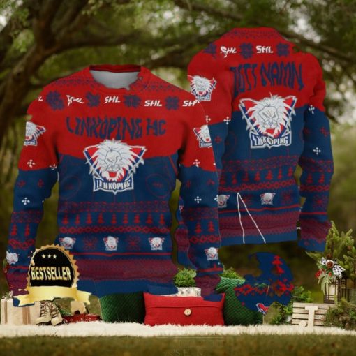 Custom Name Linkoping HC Ugly Christmas Sweater New Logo Gift For Men And Women Fans