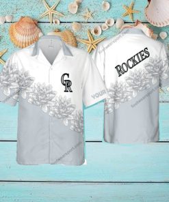 Custom Name MLB Colorado Rockies Exotic New AOP Hawaiian Shirt Flower Men And Women Gift