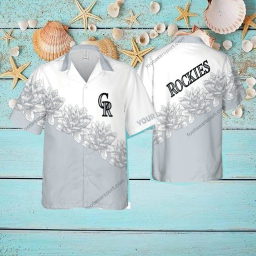 Custom Name MLB Colorado Rockies Exotic New AOP Hawaiian Shirt Flower Men And Women Gift