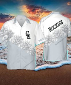 Custom Name MLB Colorado Rockies Exotic New AOP Hawaiian Shirt Flower Men And Women Gift