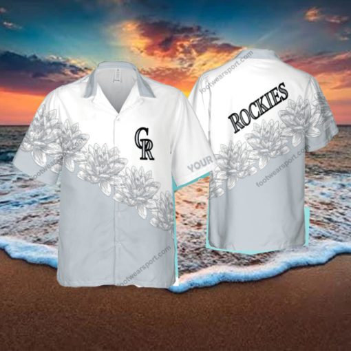Custom Name MLB Colorado Rockies Exotic New AOP Hawaiian Shirt Flower Men And Women Gift