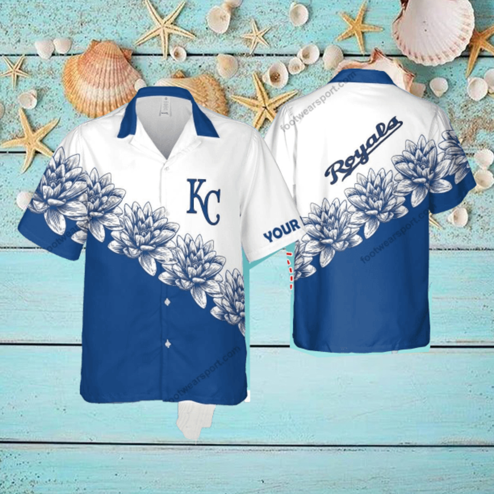 Custom Name MLB Kansas City Royals Souvenir New Beach Hawaiian Shirt Flower For Men And Women