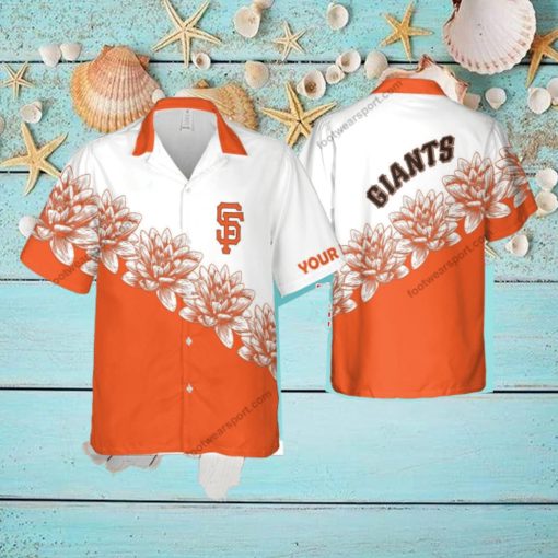 Custom Name MLB San Francisco Giants Hibiscus New AOP Hawaiian Shirt Flower For Men And Women