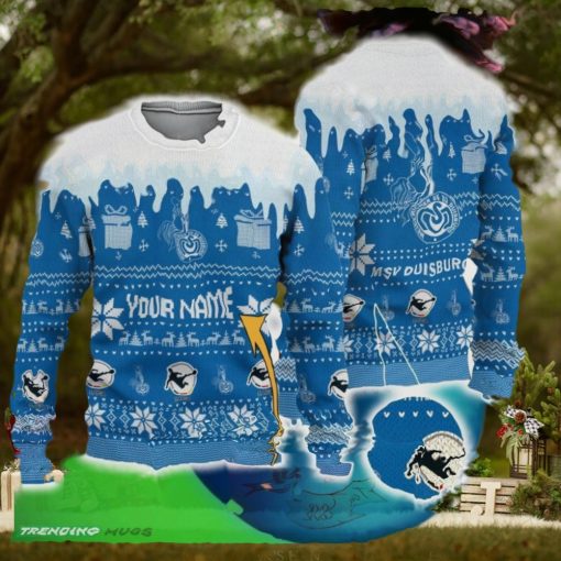 Custom Name MSV Duisburg Knitted Christmas Sweater Gift For Men And Women