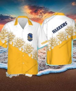 Custom Name NBA Golden State Warriors Best Logo 3D Hawaiian Shirt Flower For Men And Women