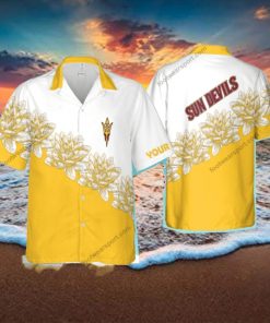 Custom Name NCAA Arizona State Sun Devils Paradise 3D Hawaiian Shirt Flower Men And Women Gift