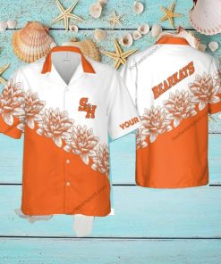 Custom Name NCAA Sam Houston Bearkats Vacation Wear Beach Hawaiian Shirt Flower For Men And Women