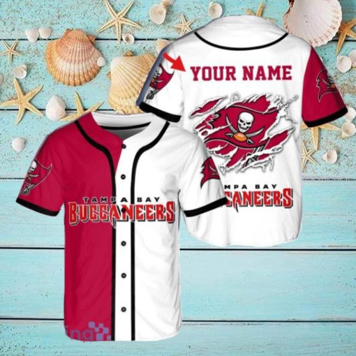 Custom Name NFL Tampa Bay Buccaneers Jersey Baseball Shirt Style Gift Shirt