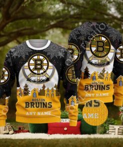 Custom Name NHL Boston Bruins Special Christmas Sweater Jumper