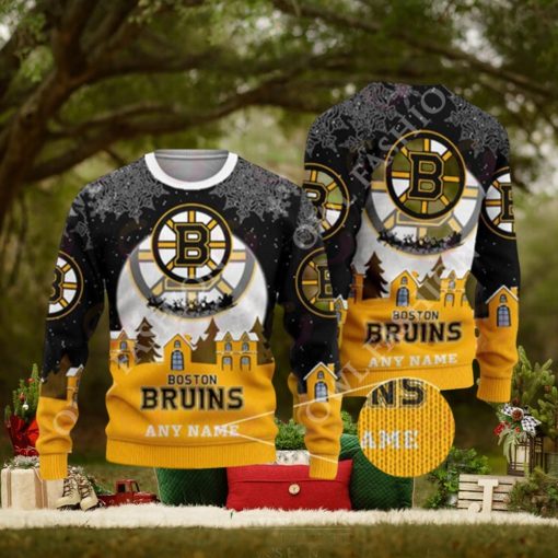 Custom Name NHL Boston Bruins Special Christmas Sweater Jumper