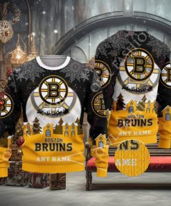 Custom Name NHL Boston Bruins Special Christmas Sweater Jumper