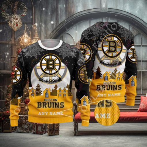 Custom Name NHL Boston Bruins Special Christmas Sweater Jumper