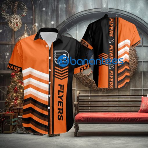 Custom Name NHL Philadelphia Flyers Print Aloha Hawaiian Shirt For Men And Women