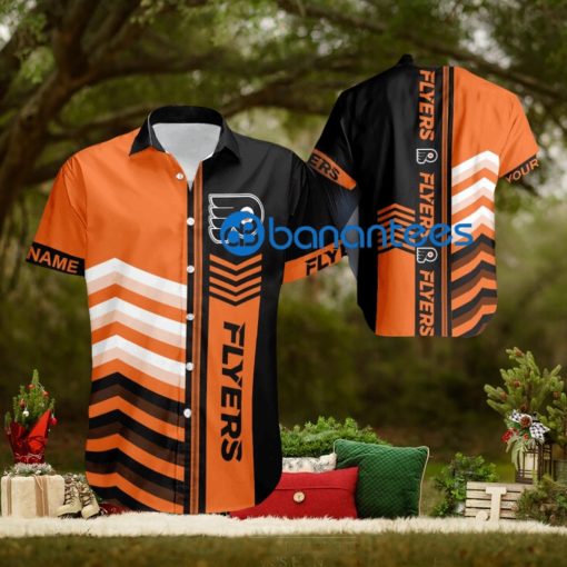 Custom Name NHL Philadelphia Flyers Print Aloha Hawaiian Shirt For Men And Women