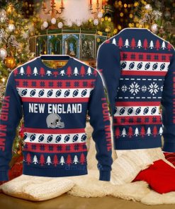 Custom Name New England Christmas Gift Ugly Christmas Sweater